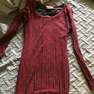 Deep red & black dress